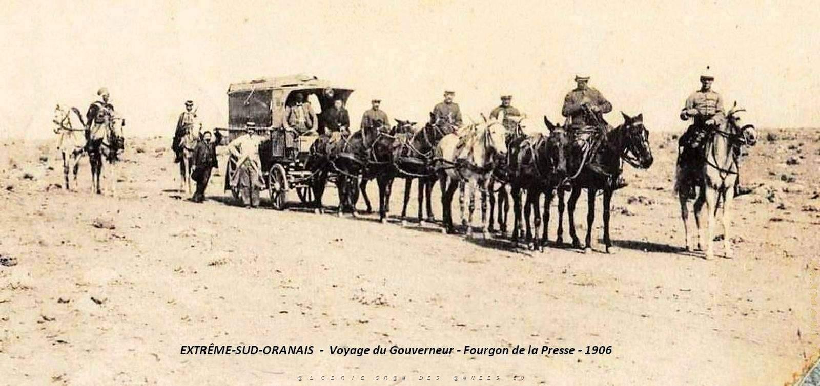 Extreme-Sud-Oranais - Voyage du Gouverneur - Fourgon Presse - 1906.jpg